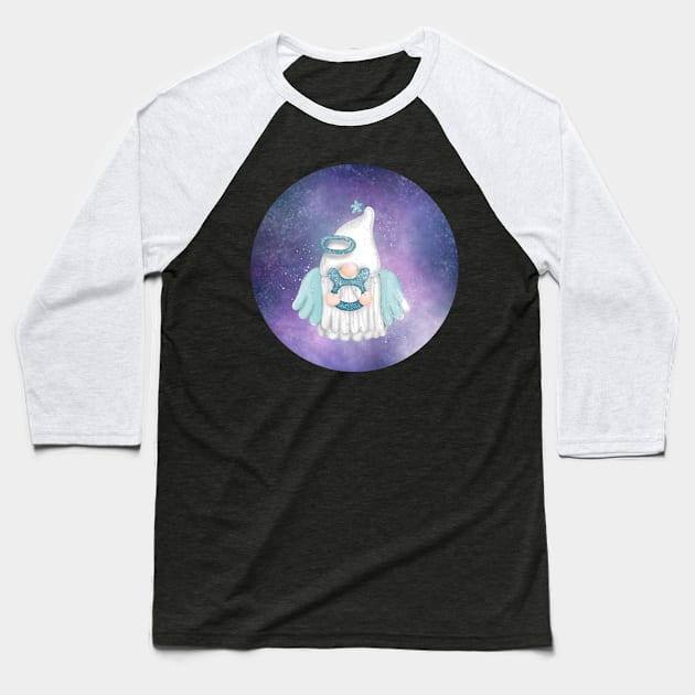 Angel Astro Gnomes Taurus Baseball T-Shirt by PurpleSpiritZone